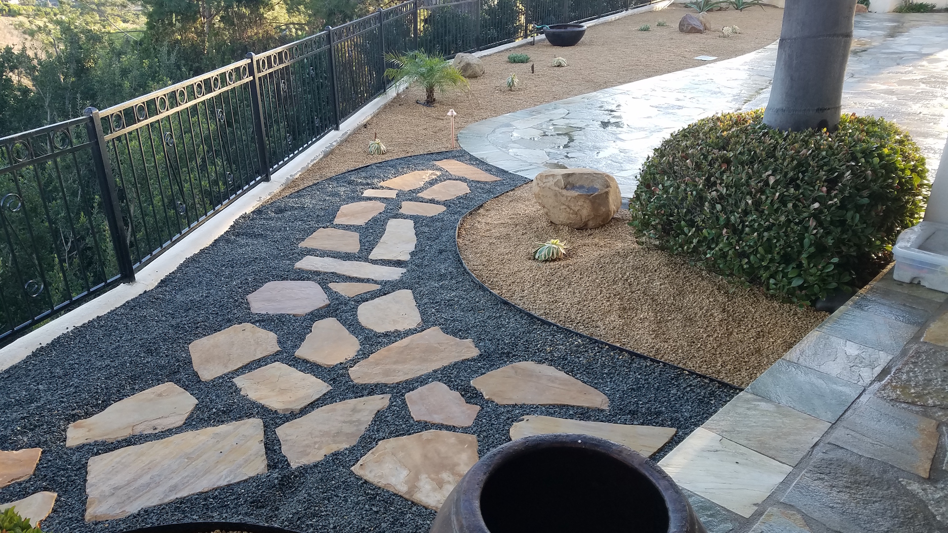 gravel for low maintenance yards by EcoLawn Santa Barbara